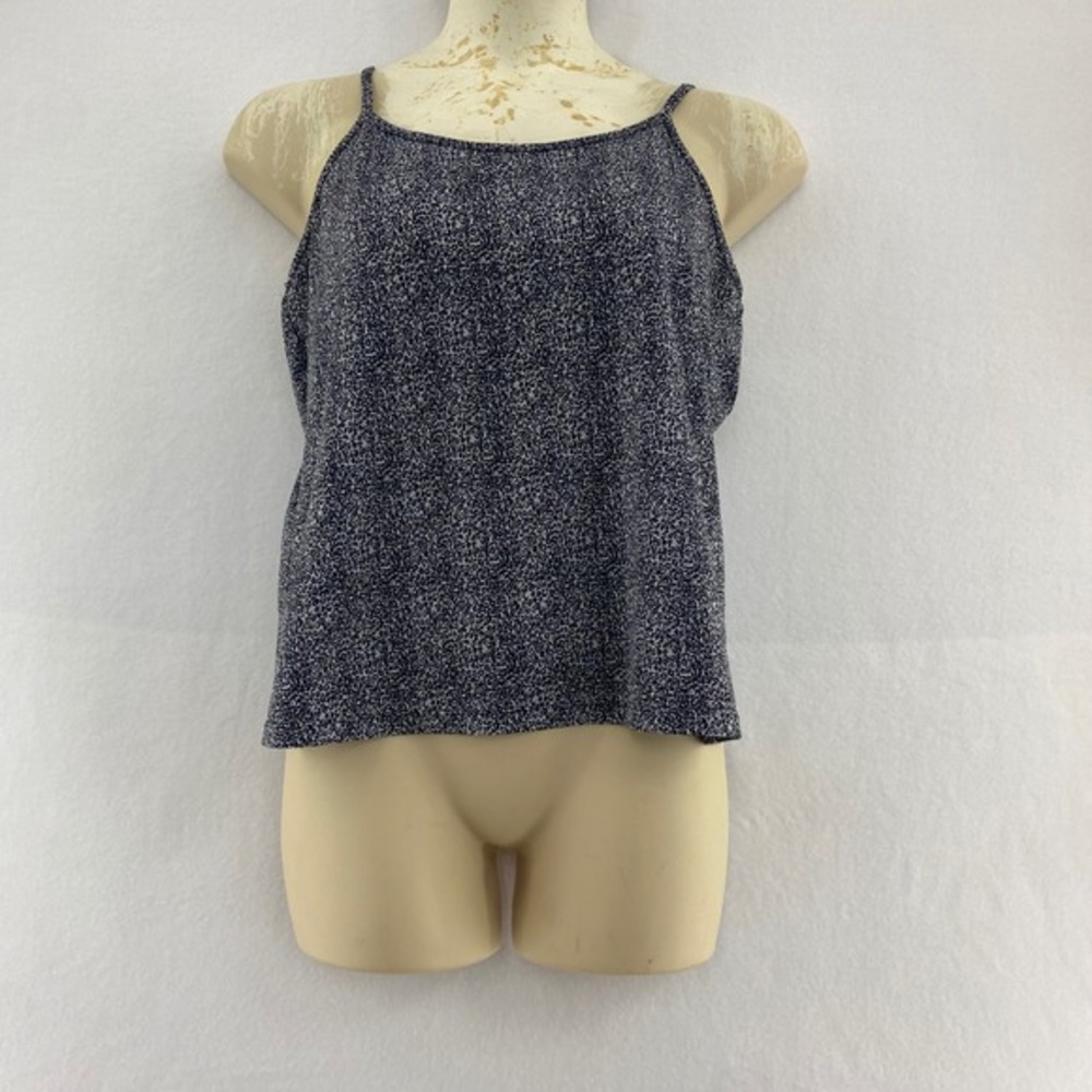 Lane Bryant Tank Cami Casual Black‎ White Animal Print Plus Size 14/16W